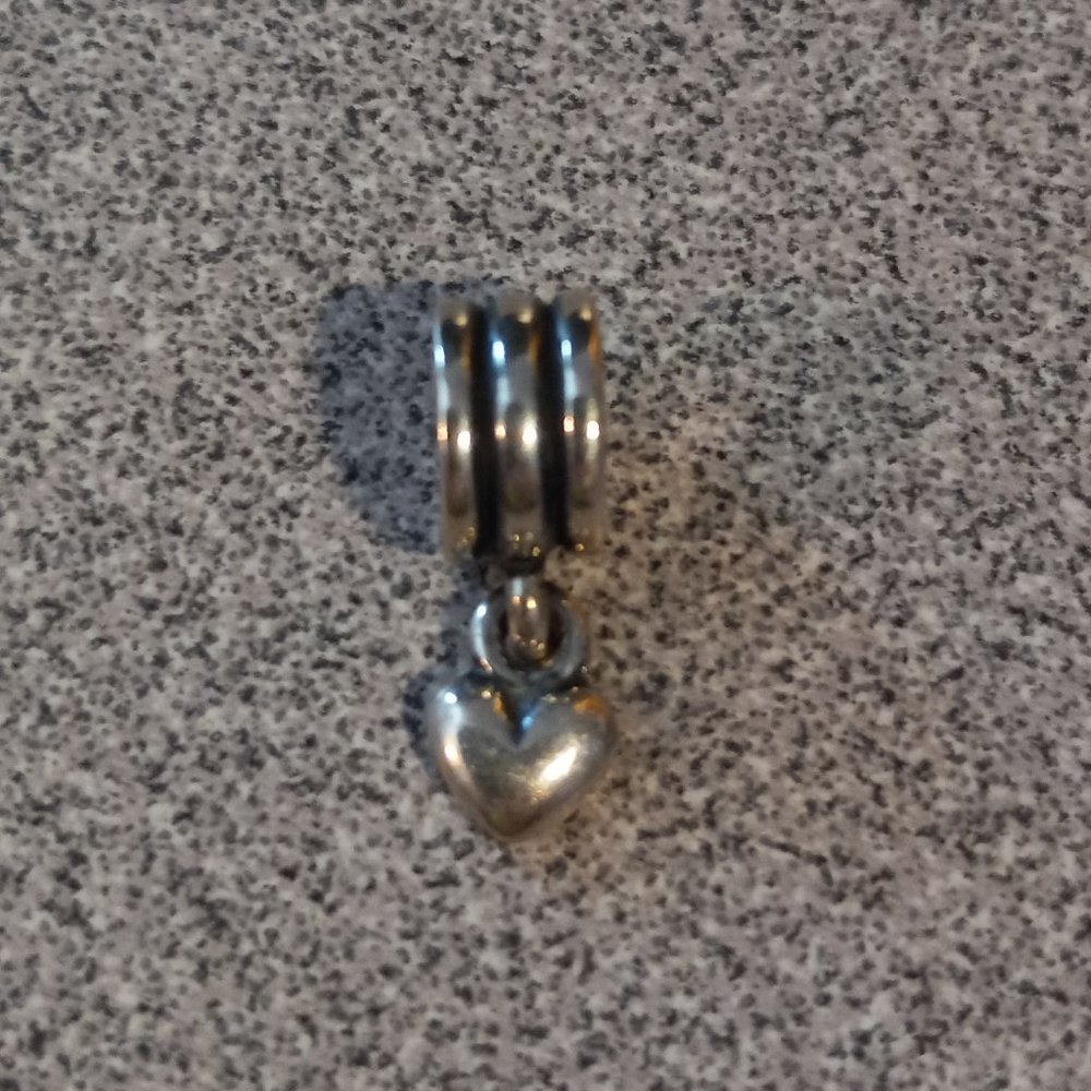 Sterling silver dangle heart, Pandora